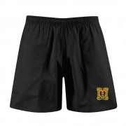 St Martins Black Rugby Shorts Adult Sizes